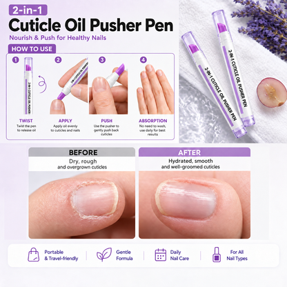2-in-1 Cuticle Oil Pusher Pen