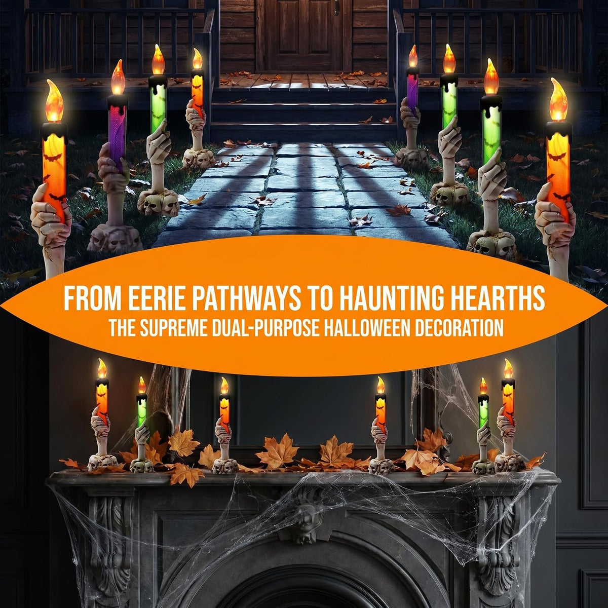 💀🕯️ Skeleton Hand LED Halloween Candle Light